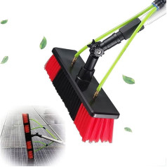 FYDK 5-9 m Water-carrying Telescopic Rod, Glass Roof Cleaning Set, PV System Cleaning Device, Solar Photovoltaic Panel Cleaning Brush, Extendible Cleaner Conservatory Roof (Size: 6M)