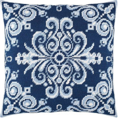 Rosette Cross Stitch Kit, Decorative Cushion, 16