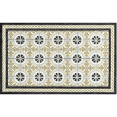 wash+dry Kitchen Tiles Door Mat, 75 x 120 cm, Washable for Indoor and Outdoor Use