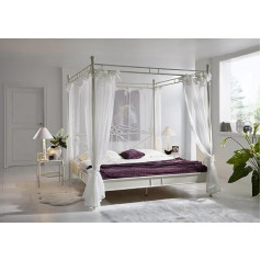 ‎Junado SAM Venezia Metal Bed with Fabric Canopy - Playful Design
