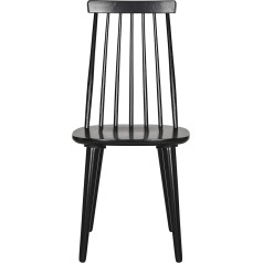 Safavieh Set of 2 Wooden Dining Chairs, Black, 55 x 50 x 90 cm