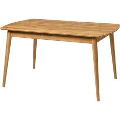 Nordic Story Scandi 1 Dining Table (Square) • Wooden Table Made of Solid Wood (Oak) • Table for Kitchen, Dining Room & Living Room • Natural Oak • Table (120 x 80 x 75 cm)