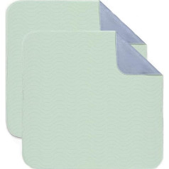 Ceither Incontinence Pad Washable 5 Layers 85 x 90 cm (Set of 2), Incontinence Pad Absorbent Reusable Underpad Waterproof Bed Linen Protection Mattress for Elderly, Pregnant Women, Children
