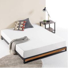 Zinus Black Metal Wooden Bed Frame 190 x 150 cm