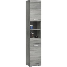 Homes&Jones Soul Bathroom Tall Cabinet Wood Composite Smoky Silver 37 x 191 x 31 cm