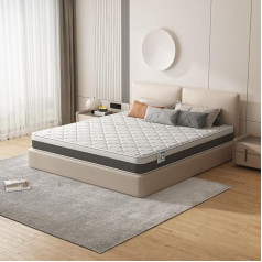 Stanew Mattress 135 x 190, Memory Foam Mattresses 18 cm, Duo Reversible Mattress, Soft and Comfortable, Foam Mattress Antibacterial and Hypoallergenic, Oeko-Tex (135 x 190 cm)