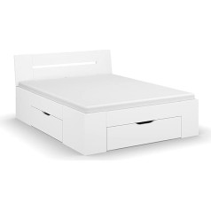 Rauch Möbel Tinda Storage Bed with 3 Drawers and 1 Bedside Table in White, Lying Surface 140 x 200 cm, Total Dimensions, W x H x D: 192 x 84 x 214 cm