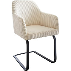 Delife Greg-Flex Cantilever Chair Flat Black Cord Beige