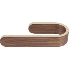 Waveply Wooden Self Adhesive U Shaped Towel Rail - Walnut