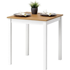 Hagge Home Scandinavian Wooden Table 68 x 68 cm Dining Table Kitchen Table Desk Dining Room Table Home Office Children's Room Table Dining Room Table Living Room Table Study Room Table Small White