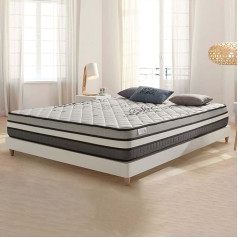 Cosmos - Solar - Mattress 140 x 200 cm - 24 cm - H2-H3 - Blue Latex - Spring Core - Viscoelastic Foam - Excellent Sleeping Comfort - Quality Mattress - HR Point Elasticity - Anti-Sweat