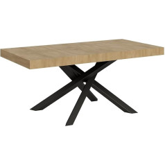 Itamoby Table Volantis Extendible Oak Natural 90 x 180 cm Long 284 Frame Anthracite
