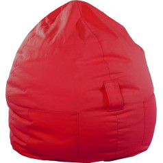 Kinzler Kimi S-10053/32 Bean Bag Diameter 65 x Height 75 cm Classic Teardrop Shape Outdoor Indoor in Various Colours with Inner Bag Red