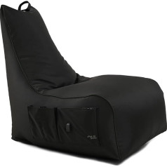 Bubibag Gaming Bean Bag with USB Cable & Pockets, Lounge Cushion, Gaming Chair for Children and Adults, Beanbag Indoor and Outdoor - Magic Gambler (Anthracite)