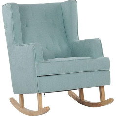 Beliani Trondheim II Rocking Chair with Armrests Cushion Cover Mint Green