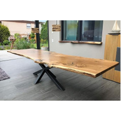 Ktc Tec Cross Frame Black Matt GX80 x 80 cm Table Frame Kitchen Table Dining Table Base X-Frame One Piece