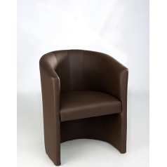 H&S Designer Cocktail Chair Club Chair Lounge Chair Club Furniture Office Chair Practice Furniture Brown Faux Leather for All Rooms