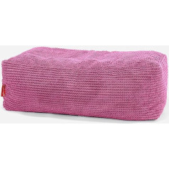 Lounge Pug , Large Pouf Footstool Pom-Pom Pink