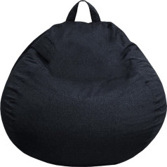 Bananair - Bean Bag 120 x 100 cm Children and Adults - Bean Bag with Filling, Soft & Comfortable - Easy to Transport, Machine Washable Cover - Bean Bag, XXL Bean Bag Gaming Bean Bag (Black)