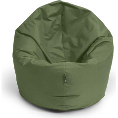 Bubibag Bean Bag, 2-in-1 Function Seat Cushion with EPS Polystyrene Filling, 32 Colours, Floor Cushion, Armchair, Sofa (125 cm, Khaki)