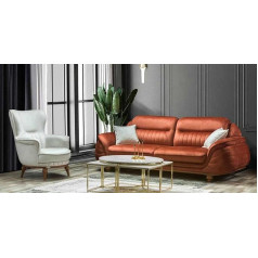 Jv Möbel Sofa 3 Seater + Armchair Living Room Sofa Sofas Armchair Fabric Furniture Luxury Set