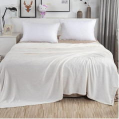 Ofciin Home Decor Rustic Couch Sofa Chair Bed Throw Blanket Soft Warm Cozy Lightweight White