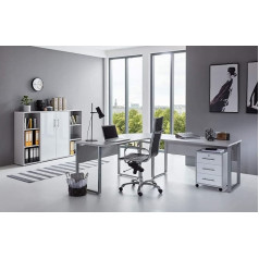 Bmg Möbel Office Furniture Complete Set Office Combination Office Edition in Sand Oak - Made in Germany - (Set 2)