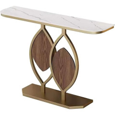 Kphymod Konsolentisch Konsolentisch, Moderner Sofatisch Für Den Flur Im Wohnzimmer, Schmaler Eingangstisch, Tischplatte Aus Kunstmarmor Und Metallsockel (Color : Style-3, Size : 59.1X11.8X31.5in)