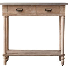 Eeshha Konsolentisch Konsolentisch mit Zwei Schubladen, 2-stufiger Eingangstisch, Beistelltisch, Retro-Mini-Schreibtisch, Aufbewahrungstisch, Werkbank, 31 × 13 × 30 Zoll