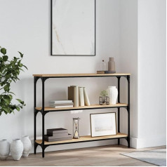 Gecheer Konsolentisch Beistelltisch Sofatisch Flurtisch Couchtisch Dekotisch Sideboard Eingangstisch schmaler Dielentisch Ausstellungstisch für Wohnzimmer,Flur,Schlafzimmer,Sonoma-Eiche 100x22,5x75 cm