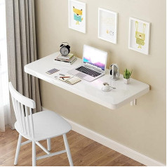 Szitw Weißer, an der Wand montierter Schreibtisch, Klapptisch, Computer-Arbeitsplatz, schwimmender Küchen-Esstisch, platzsparend, für Zuhause, Büro, Schlafzimmer, zum Aufhängen, Klapptisch, Breite