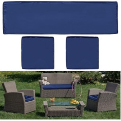 Lounsweer 3 Pack Outdoor Cushion Covers Patio Cushions Replacement Covers 2 Covers 18 x 18 x 2 Inch and 1 Cover 16.5 x 7.1 x 1.2 Inch for Patio Furniture Outdoor Washable Water Resistant for Couch Garden Sofa