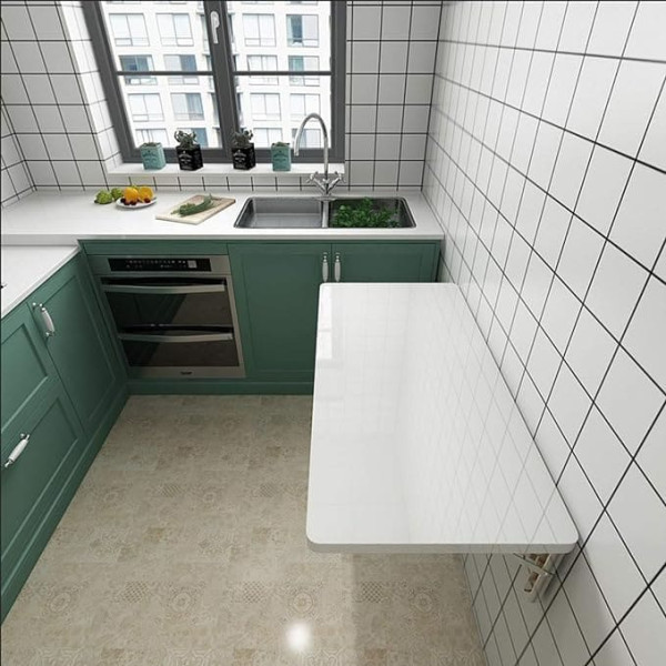 wandklapptisch klapptisch Wand wandtisch klappbar, Klapptisch Wandmontierter Drop-Leaf-Tisch Essbereich Wandmontierter Computertisch - Naturholz, wandmontierter Tischschreibtisch für kleine