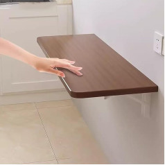 Mtsyxym Wall Folding Table Dining Table Kitchen Table Wall Mounted Folding Table Convertible Multifunctional Desk for Workbench, Kitchen, Laundry, Home Office (Colour: Brown, Size: L80*W