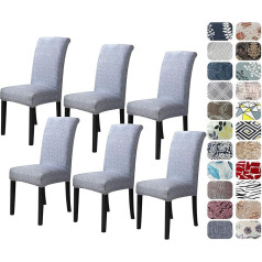 Howhic Chair Covers for Dining Room, Easy Pull-on Stretch Dining Chair Covers, 6 Pack Washable Dining Chair Covers, Patterned Great Decoration for Home Party Banquet (6 Pack)