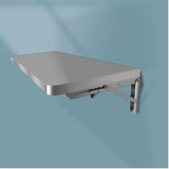Siocnieqae Wäsche Klapptisch wandmontierter Klapptisch wandtisch klappbar,Hergestellt aus hochwertigem Edelstahl 304, glatte Oberfläche, Stützrahmen unten, Design mit abgerundeten Ecken ( Size : 120*30*3cm )