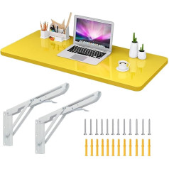 Liguoyi Wall Table Laptop Table Kitchen Folding Table Black Blue White Yellow Wall Folding Table Length 50 cm ~ 120 cm MDF with Rounded Corners Wall Table Folding Table