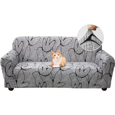 ‎Jaotto Jaotto Sofa Cover 2 Seater Elastic Stretch Spandex Sofa Throws Sofa Cover Non-Slip Washable Sofa Protector Couch Cover for Sofa with Armrest, Grey Style