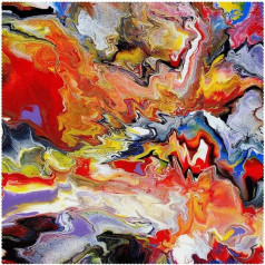 Tbouobt Fabric Placemats, Washable Placemats for Dining Table, Set of 4, Abstract Art Oil Painting