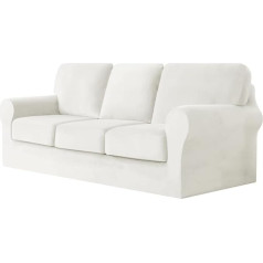 ‎Mingpinhuius MINGPINHUIUS Sofa Cover 3-Seater 7-Piece Set - Super Soft Thick Stretch Velvet Sofa Slipcovers Sofa Protector Cover with Separate 3 Backrest Cover and 3 Seat Cushions Cover for Living Room