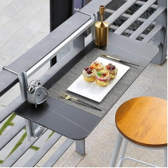 Usfjati Wandklapptisch Wandtisch,Kleiner Balkon Klapptisch,Schmaler Und Langer Esstisch,Platzsparender Schwimmender Schreibtisch,faltbarer Schreibtisch for Kleine Räume ( Color : Nero , Size : L100*W35CM )