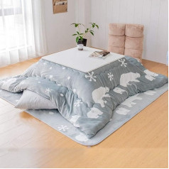 Wbjlg Tatami Heated Coffee Table, Kotatsu Japanese Stove Table, White Heating Table for Tatami Bed, Set of 4 Includes Tablecloth/Pad/Heating/Wooden Table
