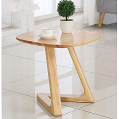 Kleiner Beistelltisch aus Massivholz, kreativer Kleiner Couchtisch, Nachttisch, Mini-Sofa-Sitzbereich (Farbe: Argento)