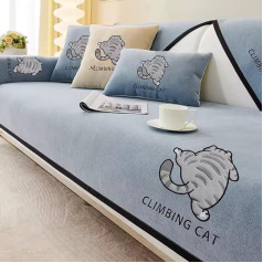 Baiyun Sofa Cover Corner Sofa L Shape Sofa Protector Non-Slip Couch Cover L Shape Sofa Protection Seat Chenille Protective Cover Sofa Sofa Throw Couch Cover for 1 2 3 4 Seater
