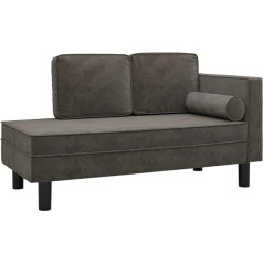Vidaxl Sofa Bed 2 Seater Dark Grey Velvet