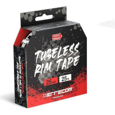 1000 Miglia Tubeless Rim Tape 25 Meter x 25 mm, Dichtungsband für die Umwandlung von Fahrradfelgen mit Schlauchreifen in schlauchlose Reifen, extrem stark, enthält 10 Klebesiegel