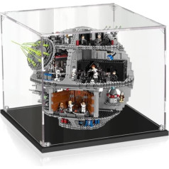APRILA Acrylic Display Case for Lego Death Star 75159, Dustproof Display Case, Transparent Display Case, Storage Box for Models Collectibles, 53 x 45 x 46 cm (Display Case Only)