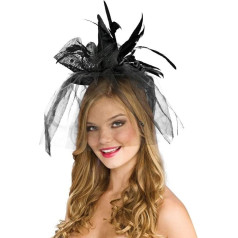 Mini Halloween Black Witch Hat – Adult Evening Dress Hat, Black