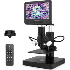 3 Lenses 7 Inch FHD Digital Microscope 1000X LINKMICRO LM246 Coin Microscope Full Coin View Mint Science Microscope Kit for Children 1080P Photo & Video Slide Kit 32G SD Card Included