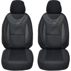 BREMER SITZBEZÜGE Dimensional Car Seat Covers Compatible with Hyundai Tucson NX4 Driver & Passenger Set from 2020 / Car Seat Covers, Protective Cover Set, Car Seat Covers, Pack of 2, in Black (G102)